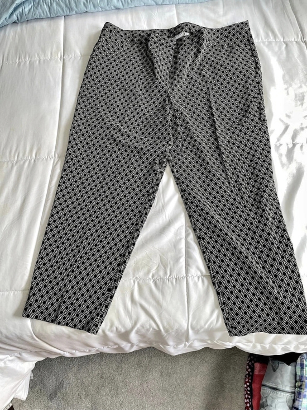 Susan Graver Geometric Print Matte Jersey Wide-Leg Pant Wide-Leg